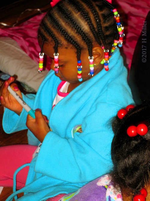 Holding The Marker For The Birthday Card! Holding The Marker For The Birthday Card!