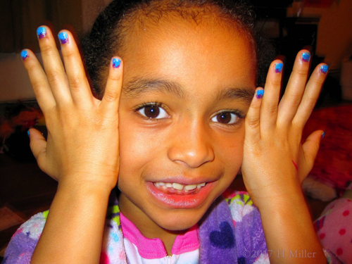 Posing Happily After Her Mini Mani! Posing Happily After Her Mini Mani!