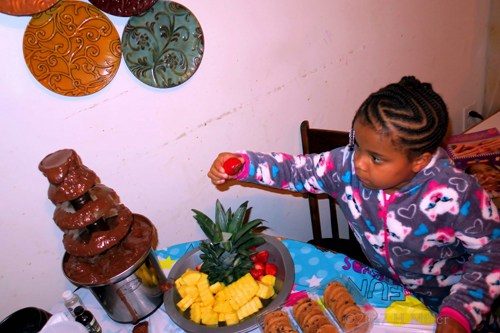 She's Going To Have The Tasty Berry Chocolate Fondue Dip! She's Going To Have The Tasty Berry Chocolate Fondue Dip!
