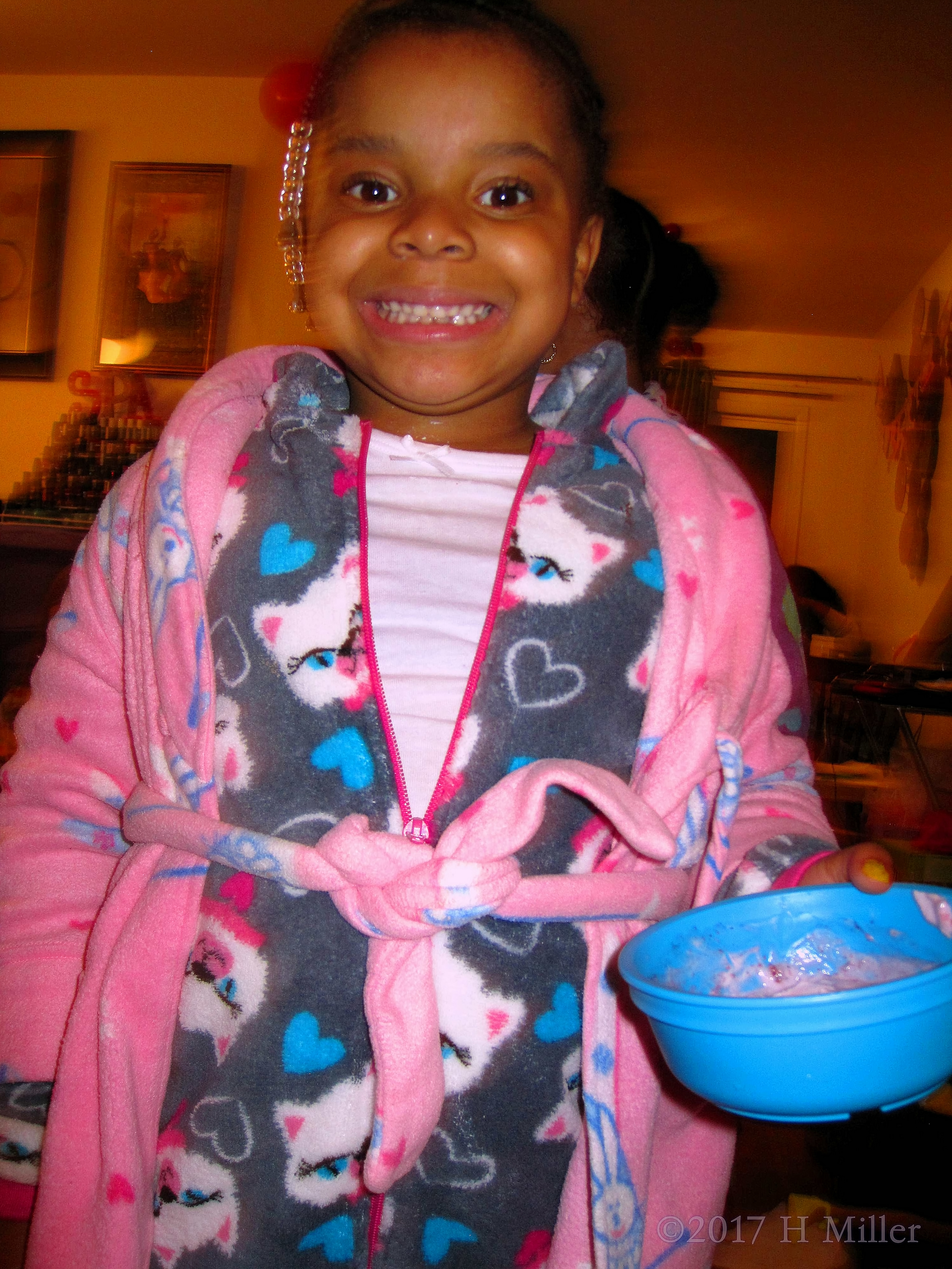 Big Smile During Girls Facials. Big Smile During Girls Facials.