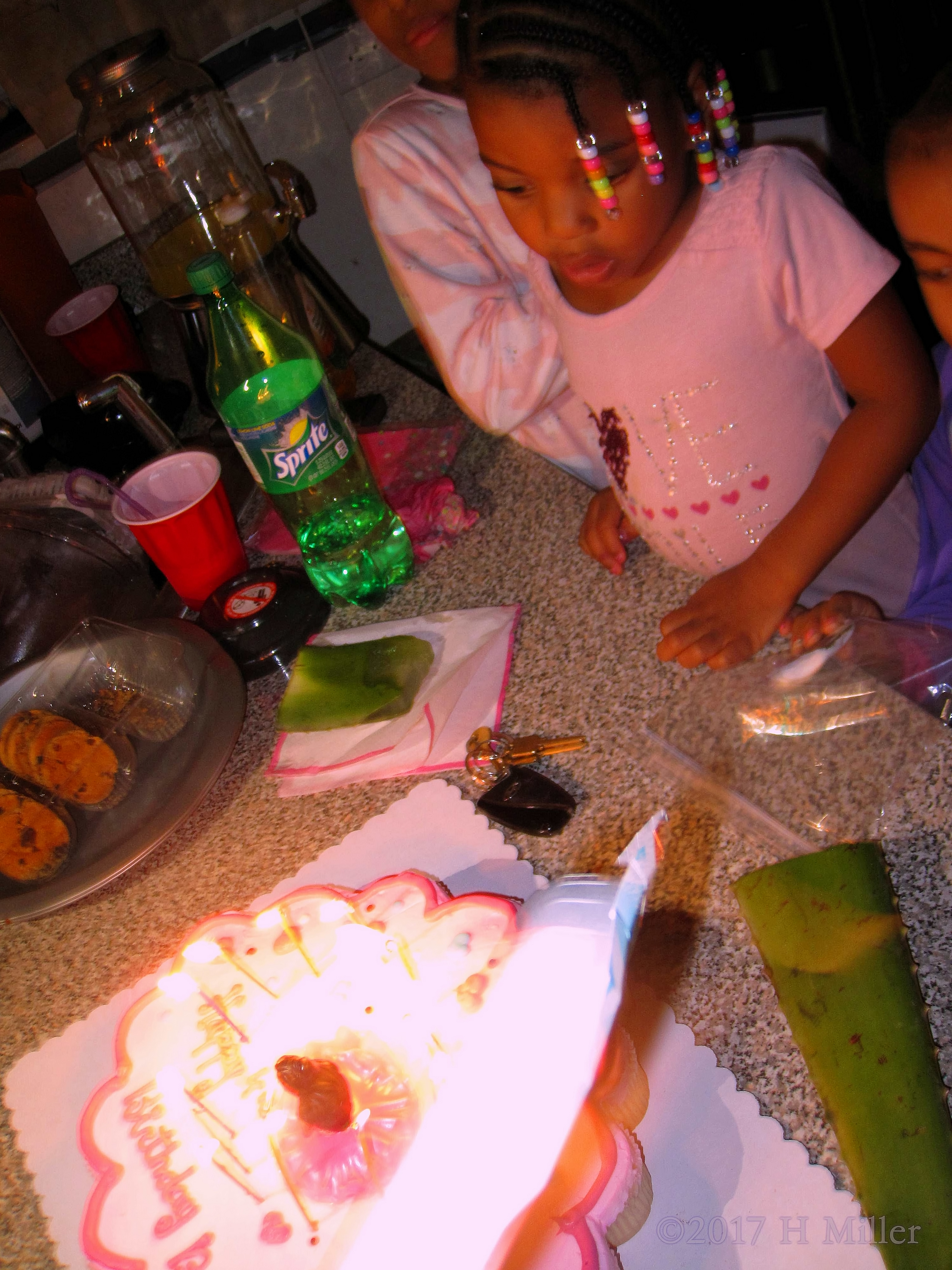 Birthday Table With Cake And Other Delicious Snacks For The Kids At The Spa. Birthday Table With Cake And Other Delicious Snacks For The Kids At The Spa.