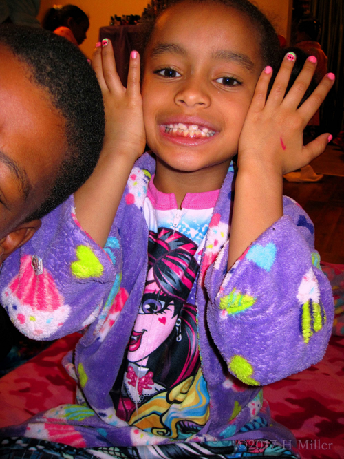 Joyful After Her Kids Manicure! Joyful After Her Kids Manicure!