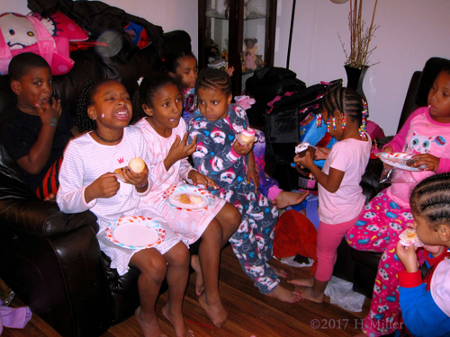 Kids Are Enjoying Their Delicious Birthday Cake! Kids Are Enjoying Their Delicious Birthday Cake!