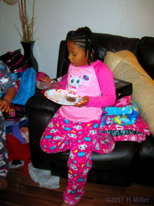 She Is Ready To Have Her Piece Of Cake, All Delighted! She Is Ready To Have Her Piece Of Cake, All Delighted!