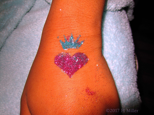 Shimmer And Glitter, Makes The Temporary Tattoo Look Perfect For Kids.