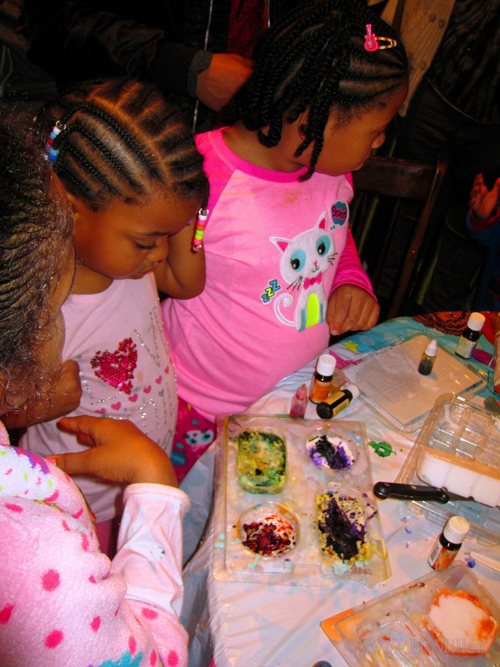 While Making The Best Colorful Combination For Their Homemade Soap Craft, They Are Enjoying The Kids Spa. While Making The Best Colorful Combination For Their Homemade Soap Craft, They Are Enjoying The Kids Spa.