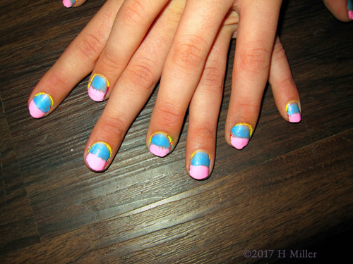 Two Toned Kids Manicures Are So Much Fun! Two Toned Kids Manicures Are So Much Fun!