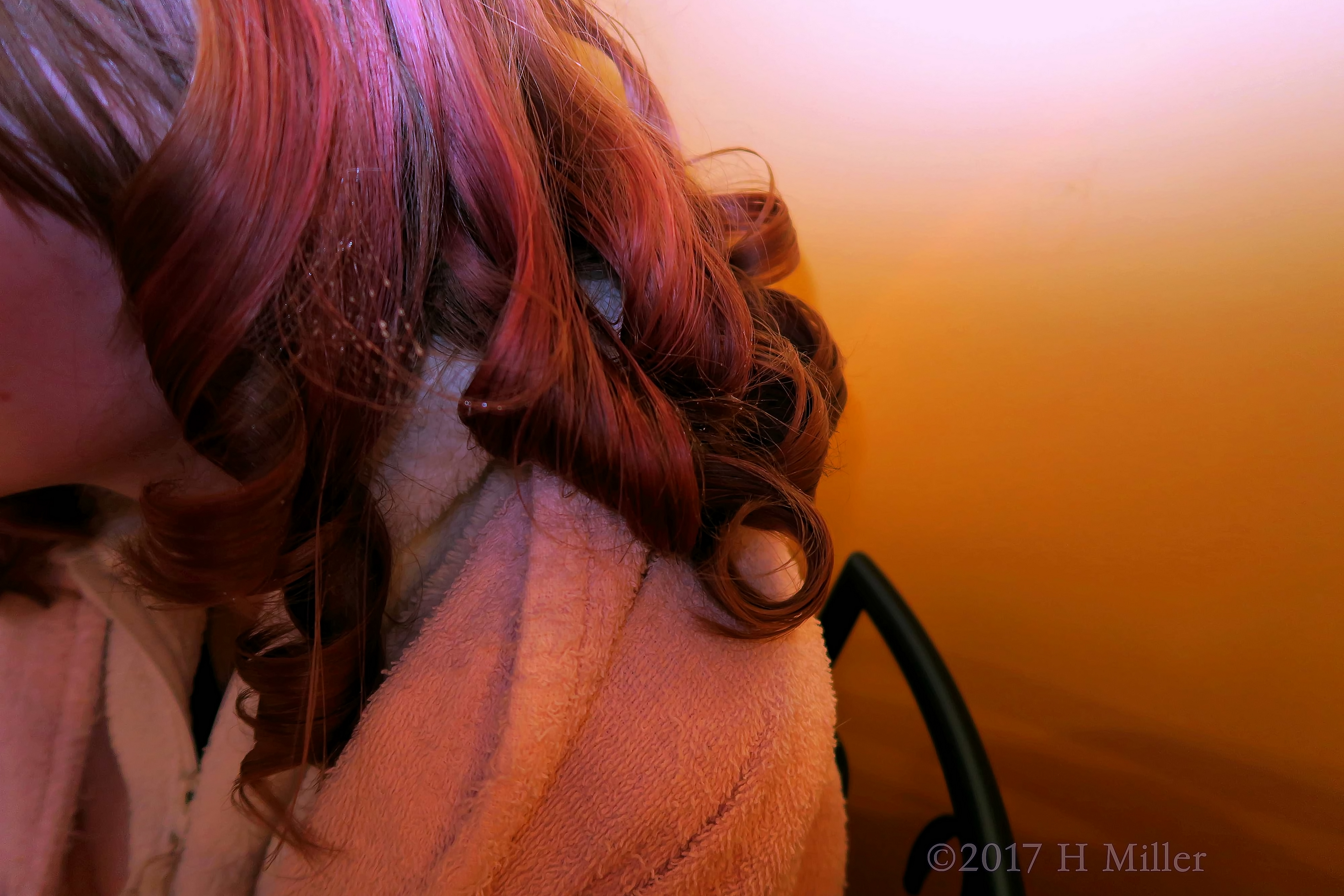 Closeup Of The Tight Curls And A Touch Of Red Girls Hairstyles.