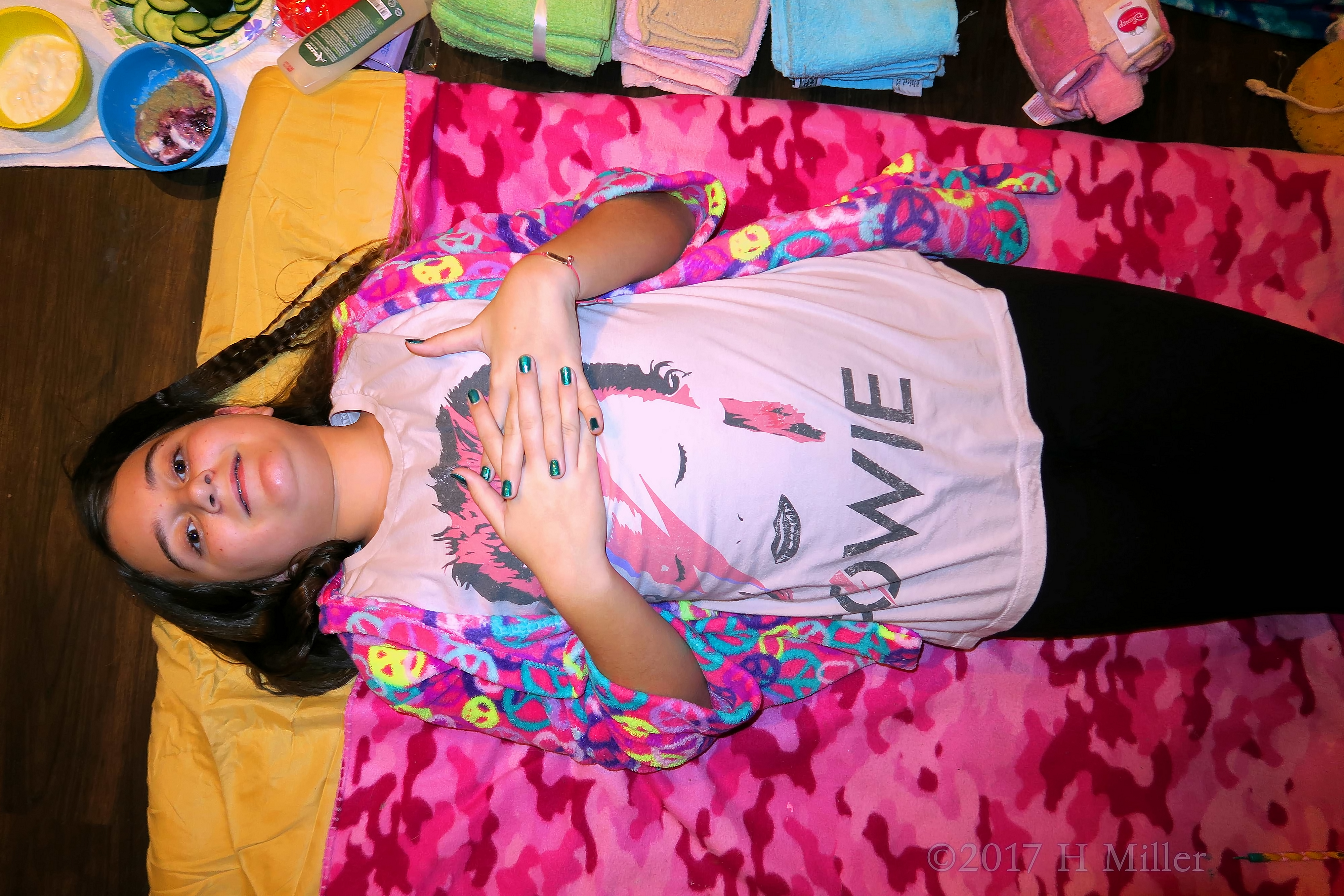 Ready For Some Relaxation With Her Girls Facial Spa Treatment. Ready For Some Relaxation With Her Girls Facial Spa Treatment.