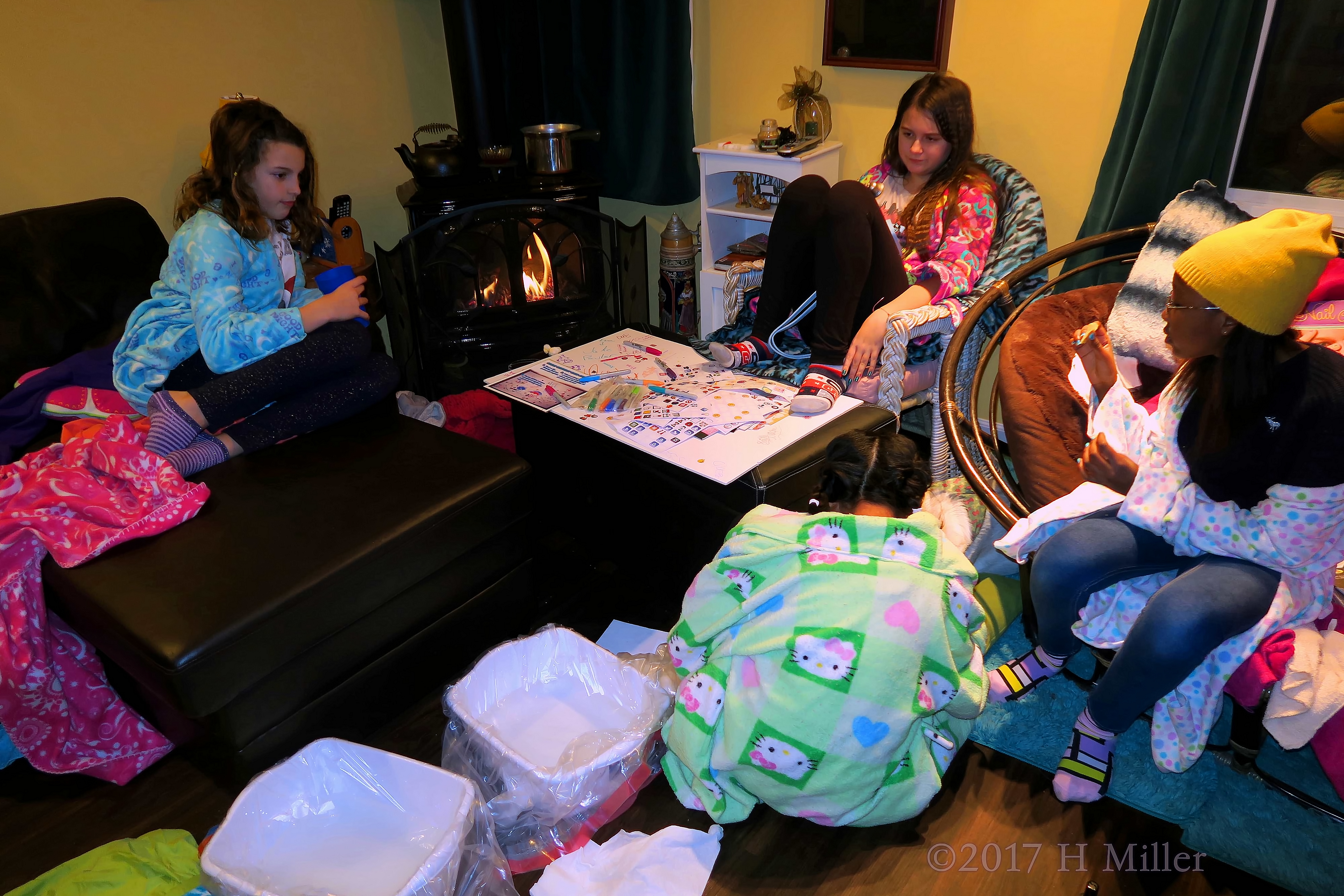 The Girls Are Hanging Out At The Kids Party. The Girls Are Hanging Out At The Kids Party.
