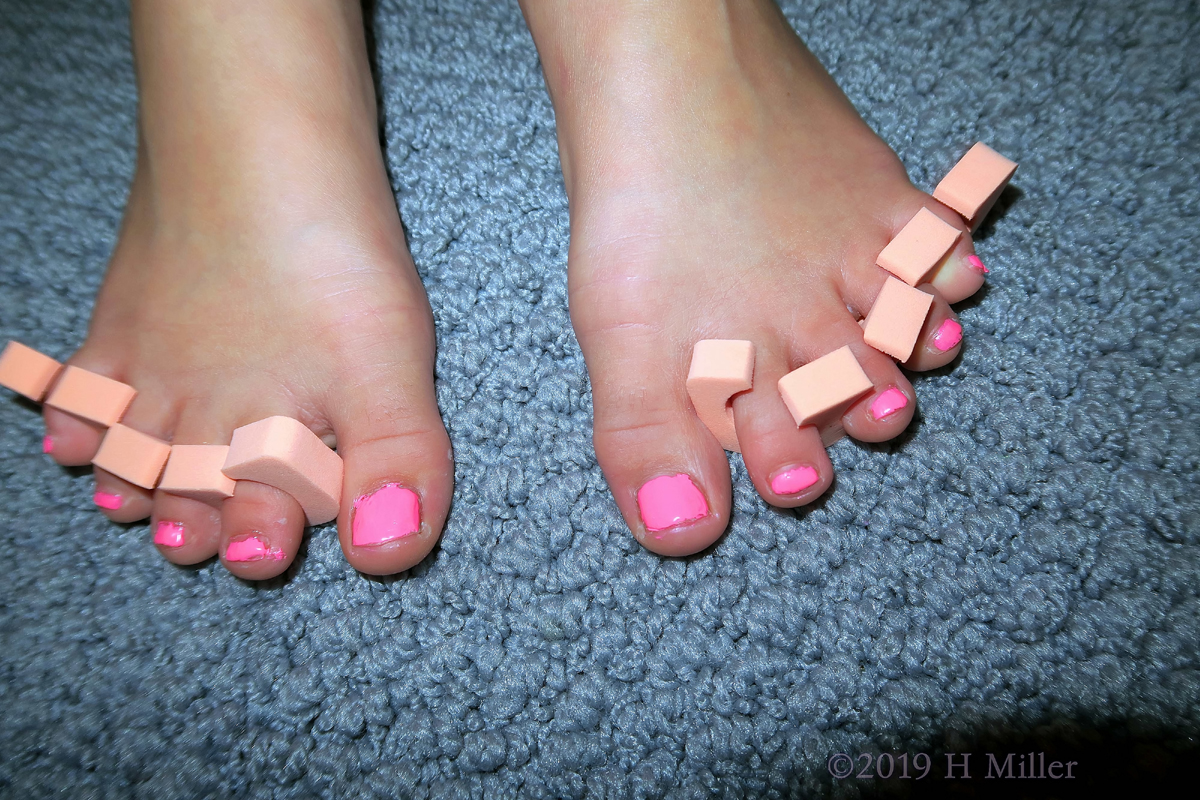 Polished In Pink! Pink Polish Kids Pedi At The Kids Spa Party! 1