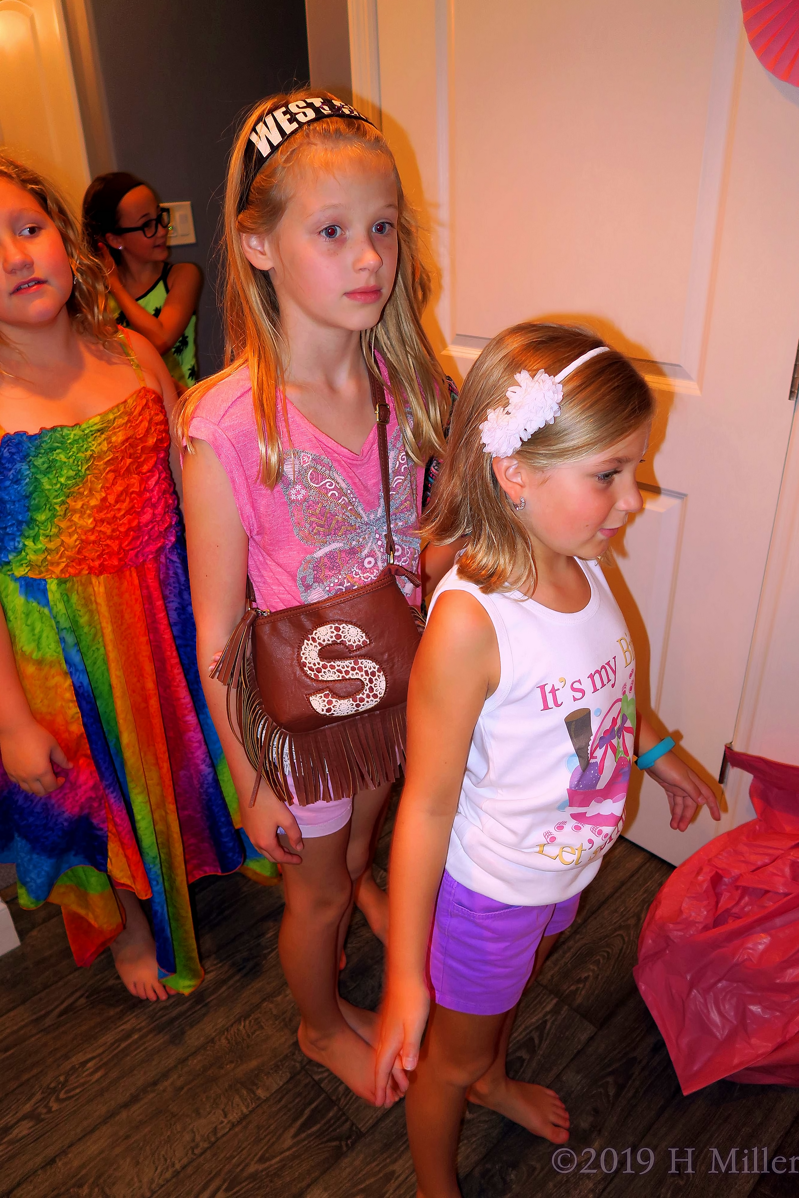 Lining Up To Get Kids Spa Robes! Lining Up To Get Kids Spa Robes!