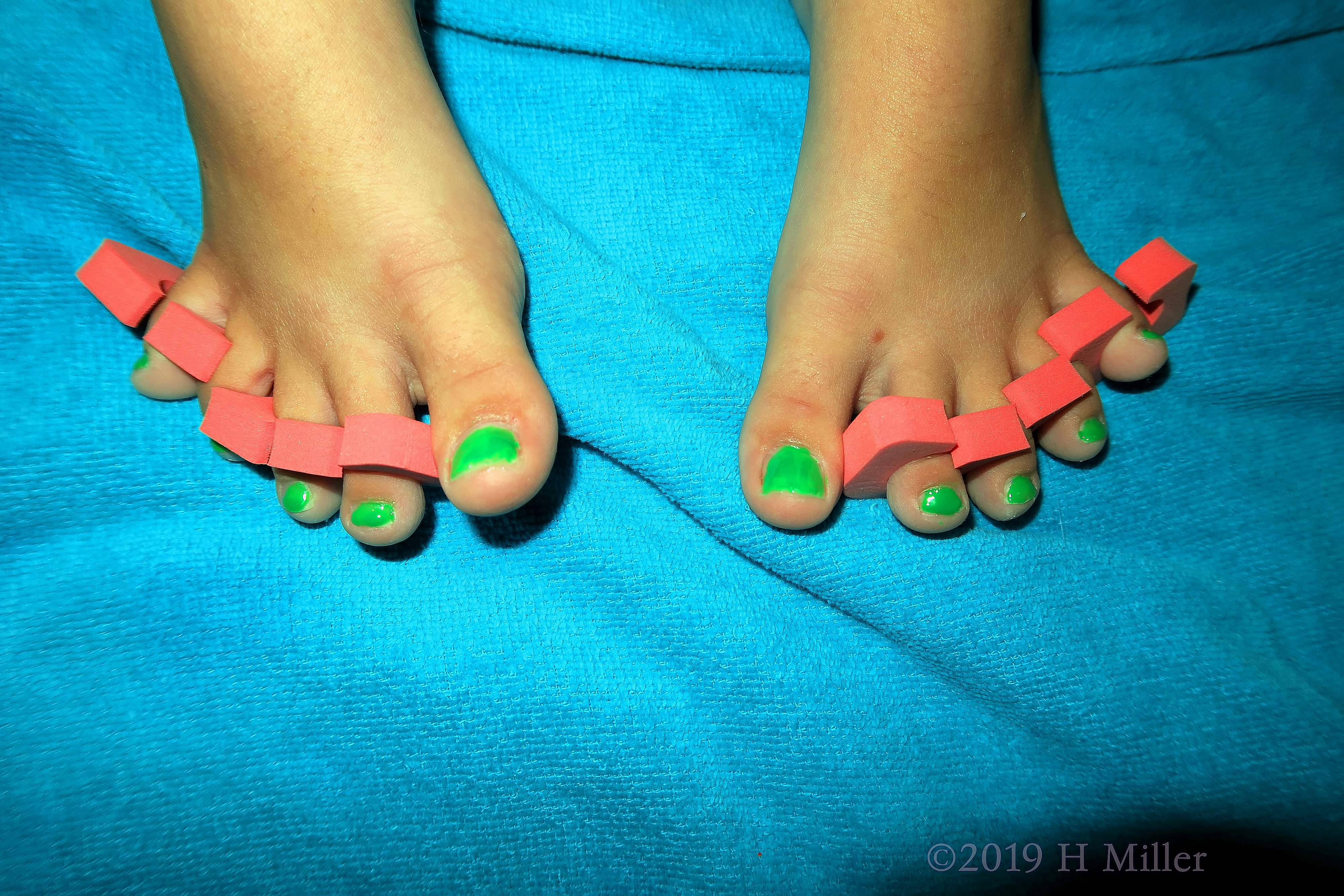New Fashioned Neon Green Polish For Kids Pedi! New Fashioned Neon Green Polish For Kids Pedi!