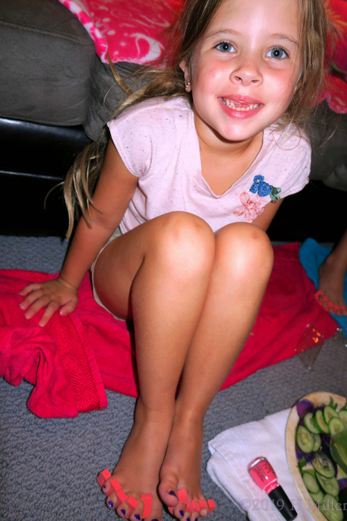 Bubbly With New Blue Kids Pedi! Bubbly With New Blue Kids Pedi!