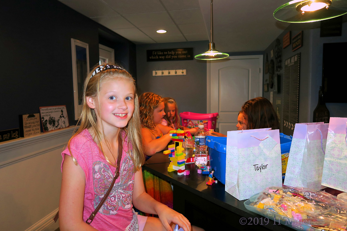 Smiling At The Kids Play Table At The Spa For Girls! 1