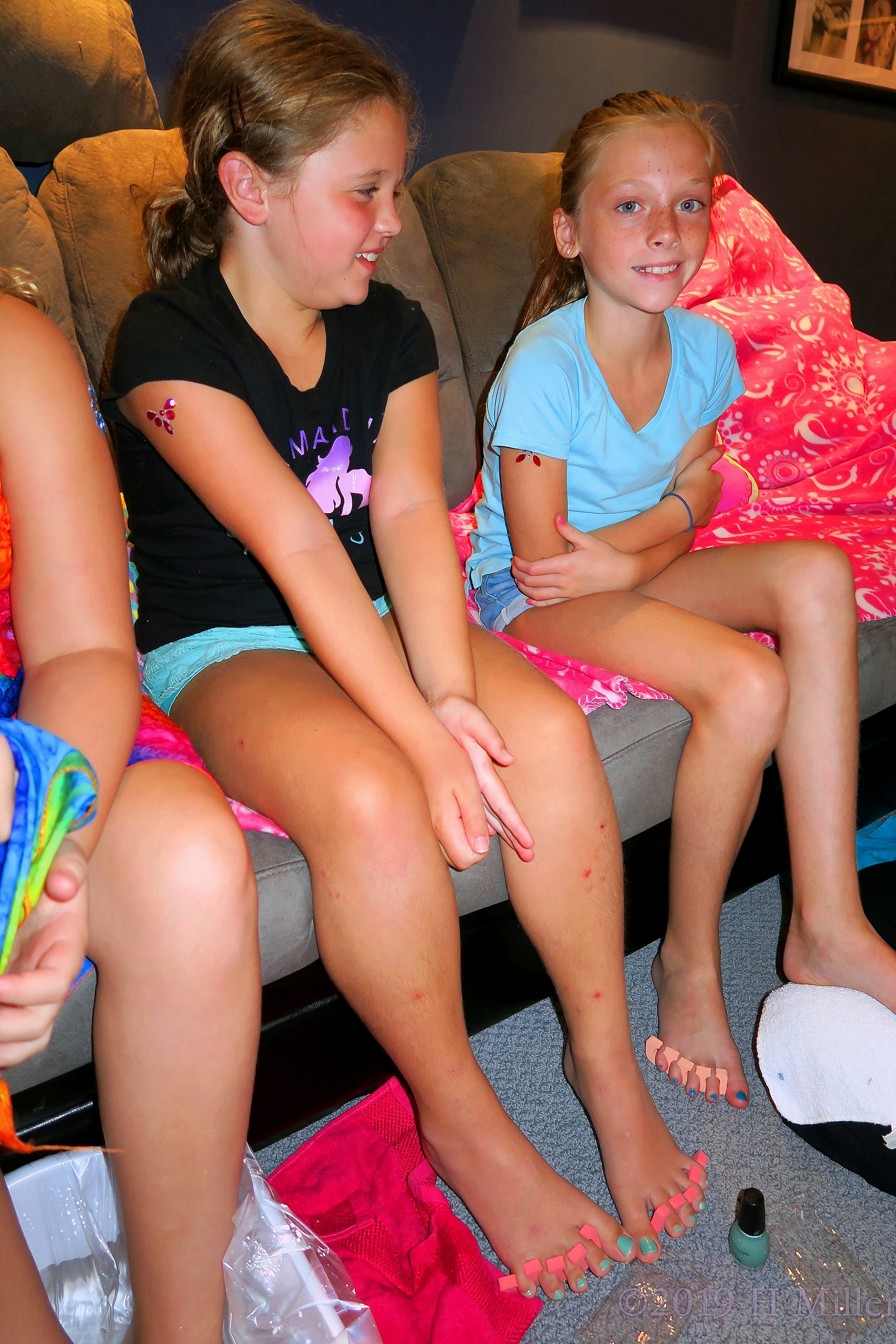 Delighted Duo! Kids Pedicures With Friends! 
