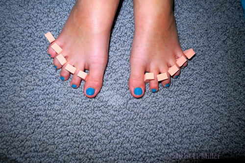 Bedazzled In Blue! Kids Pedi Featuring Blue Nail Polish! Bedazzled In Blue! Kids Pedi Featuring Blue Nail Polish!