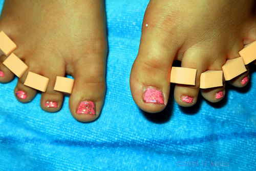Sparkly Pink Kids Pedi, Take Two! Sparkly Pink Kids Pedi, Take Two!