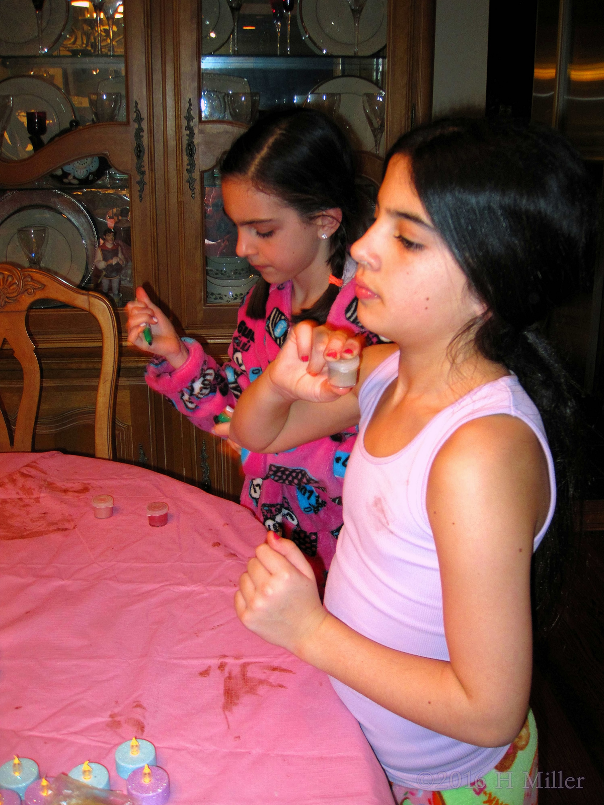 Brooke And Her Friend Busy With The Kids Crafts Activity! 
