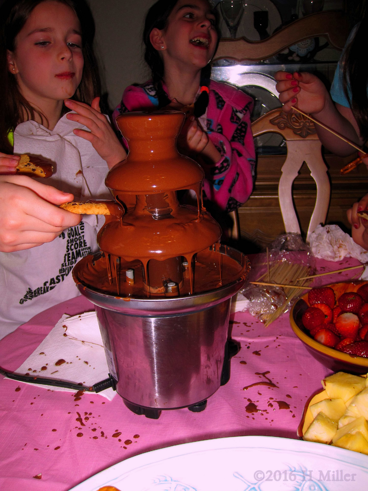 The Delicious Mouth Watering Chocolate Fountain!