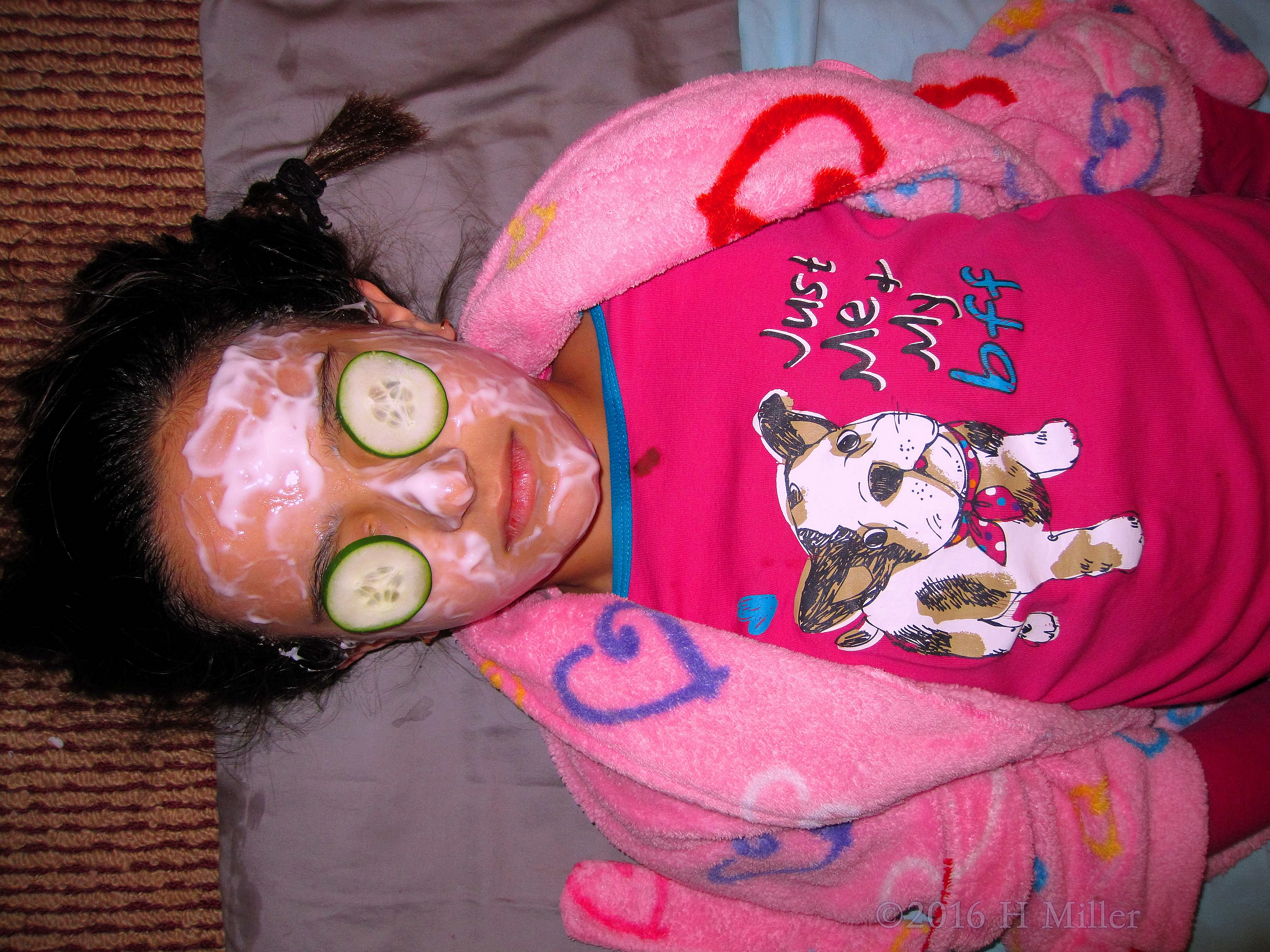 Enjoying Having A Minute To Relax During Kids Facials At The Kids Spa Party! Enjoying Having A Minute To Relax During Kids Facials At The Kids Spa Party!