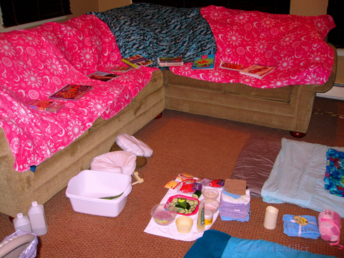 Spa Party Decor Including Throws And Kids Facial Ingredient Spa Party Decor Including Throws And Kids Facial Ingredient