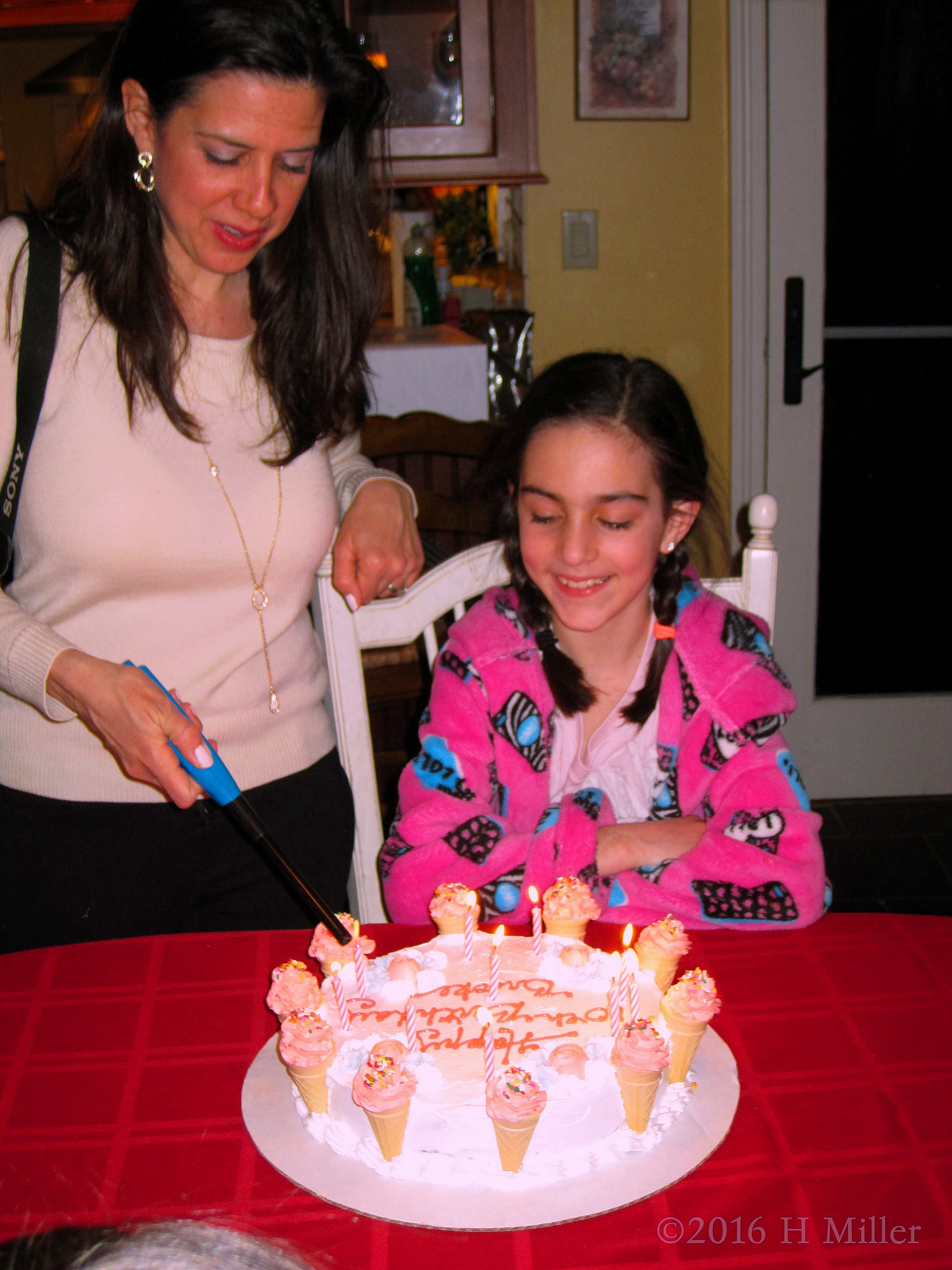 The Birthday Candles Being Lit By Brooke's Mother! The Birthday Candles Being Lit By Brooke's Mother!