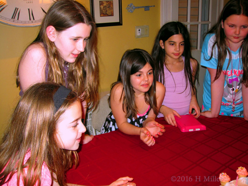 Friends Gathered Around The Table For The Birthday Celebration!