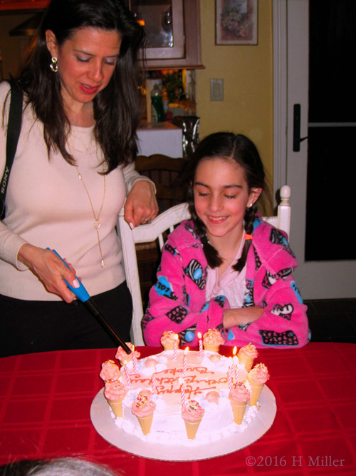 The Birthday Candles Being Lit By Brooke's Mother!