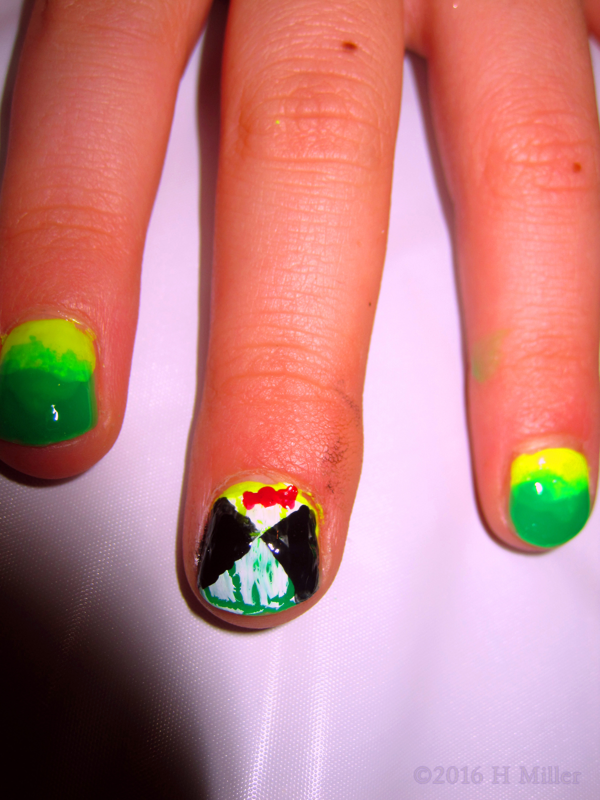 Awesome Tuxedo Nail Art For This Girls Manicure! 