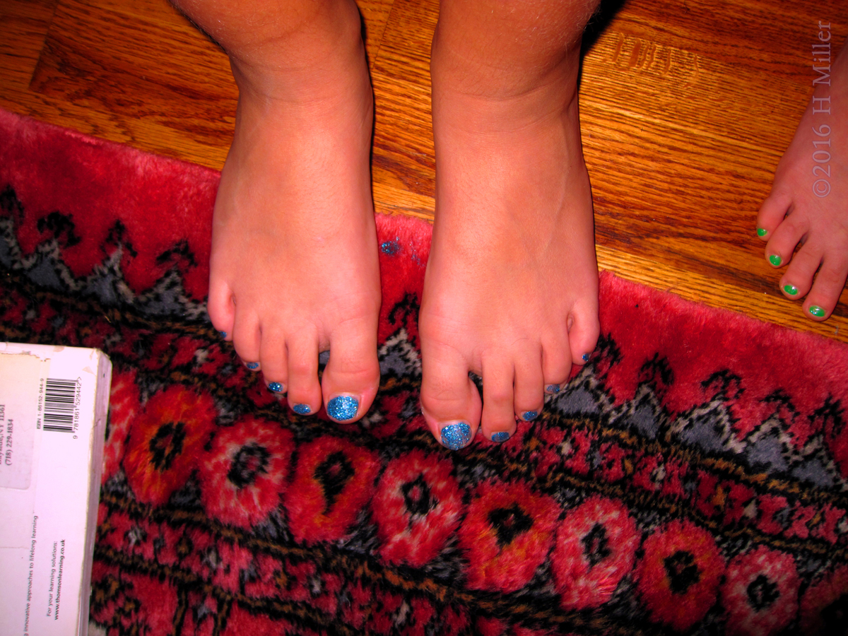 What A Lovely Blue For This Girls Pedicure! 