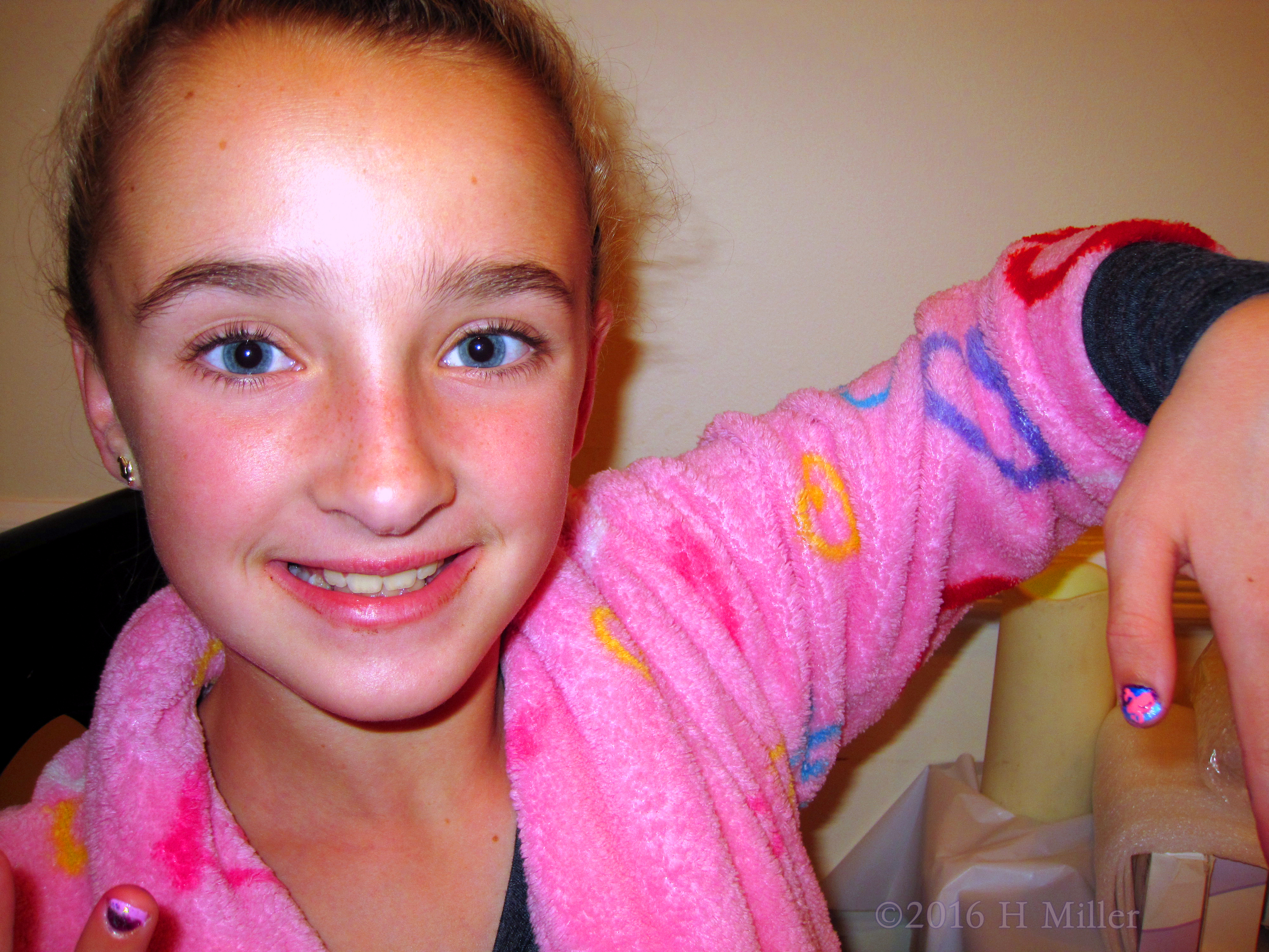 Showing Off Her Nail Design. Showing Off Her Nail Design.