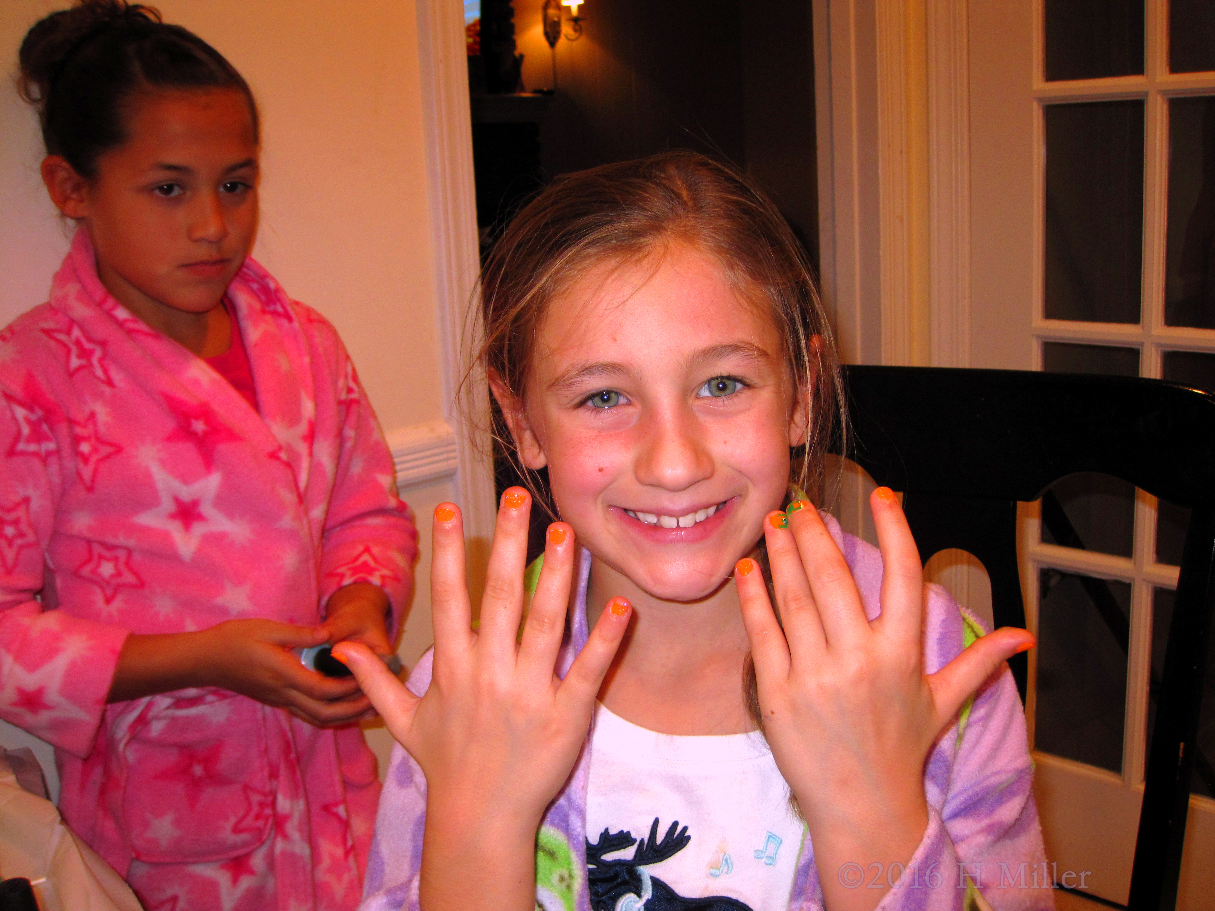 Smiling With Her New Nail Design At The Kids Nail Spa! Smiling With Her New Nail Design At The Kids Nail Spa!