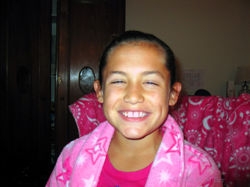 Smiling Big During The Kids Spa Party! Smiling Big During The Kids Spa Party!