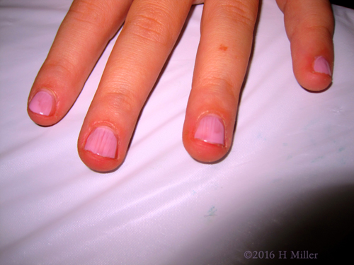 Very Pretty Pink Manicure For Girls. Very Pretty Pink Manicure For Girls.