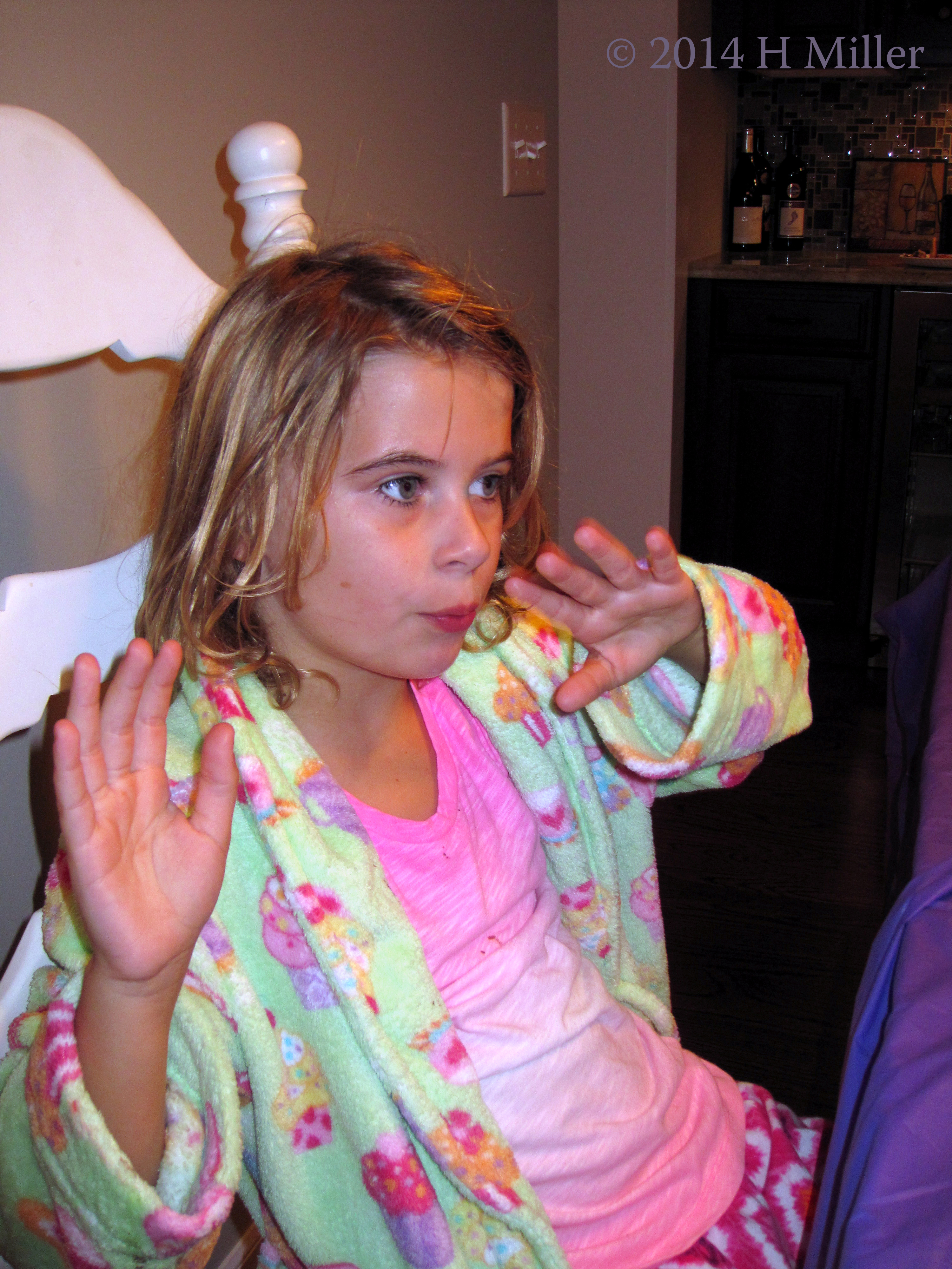 Drying Her Nail Polish. Drying Her Nail Polish.