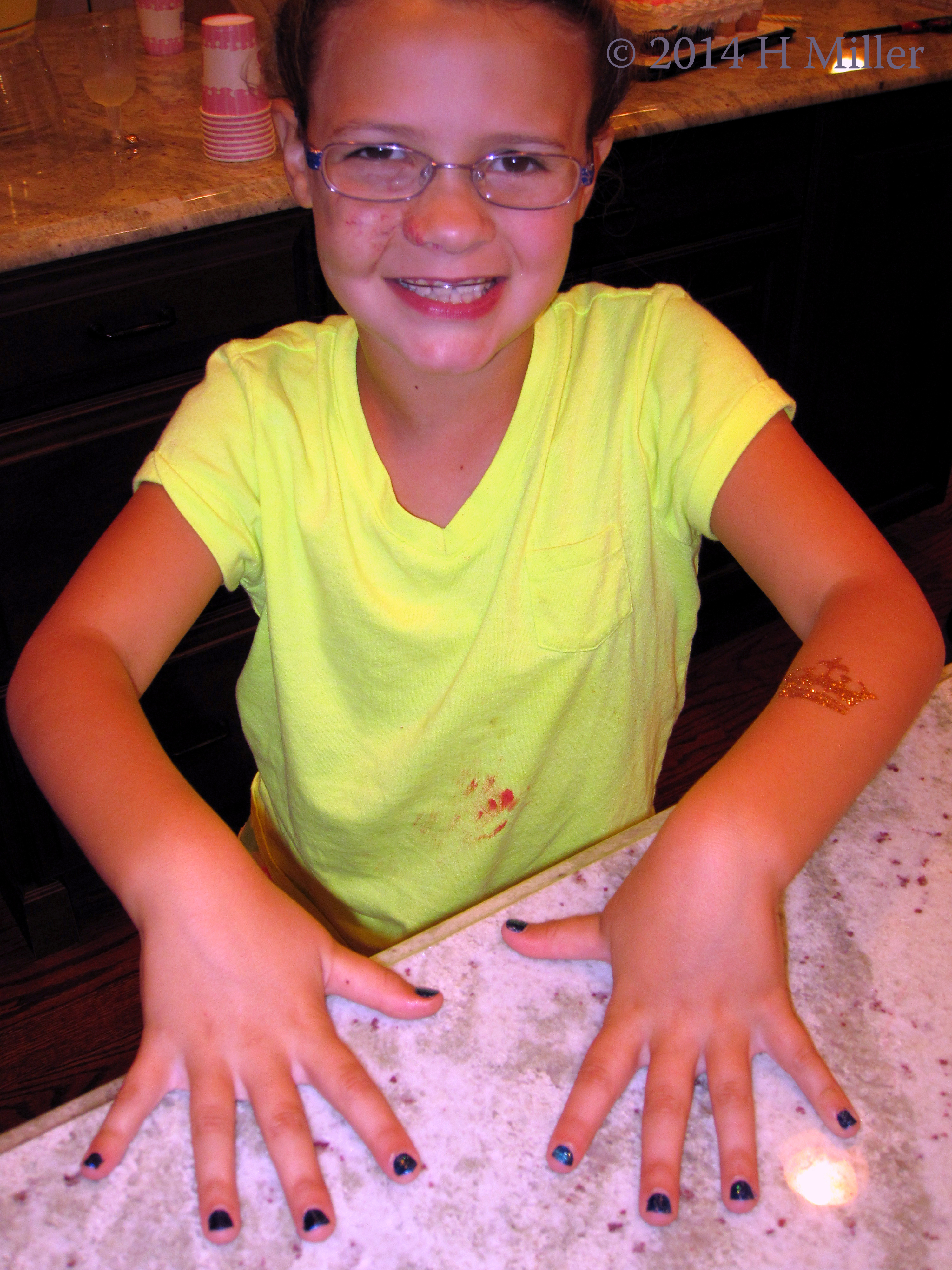 Happy With Her Nails. Happy With Her Nails.