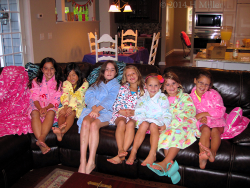 Group Pic With Spa Party Robes