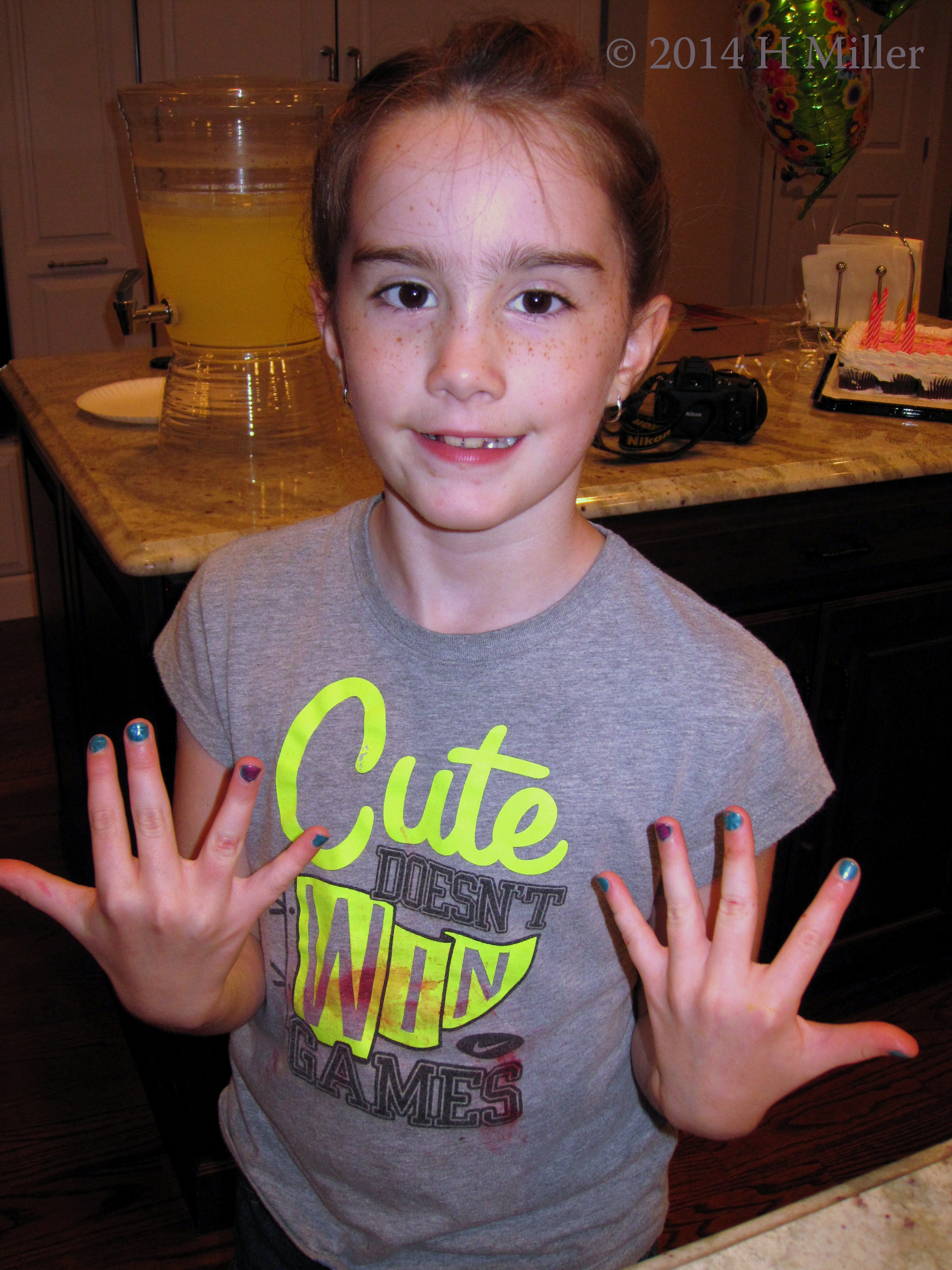 Spa Birthday Party Guest Likes The Magnetic Polish. Spa Birthday Party Guest Likes The Magnetic Polish.