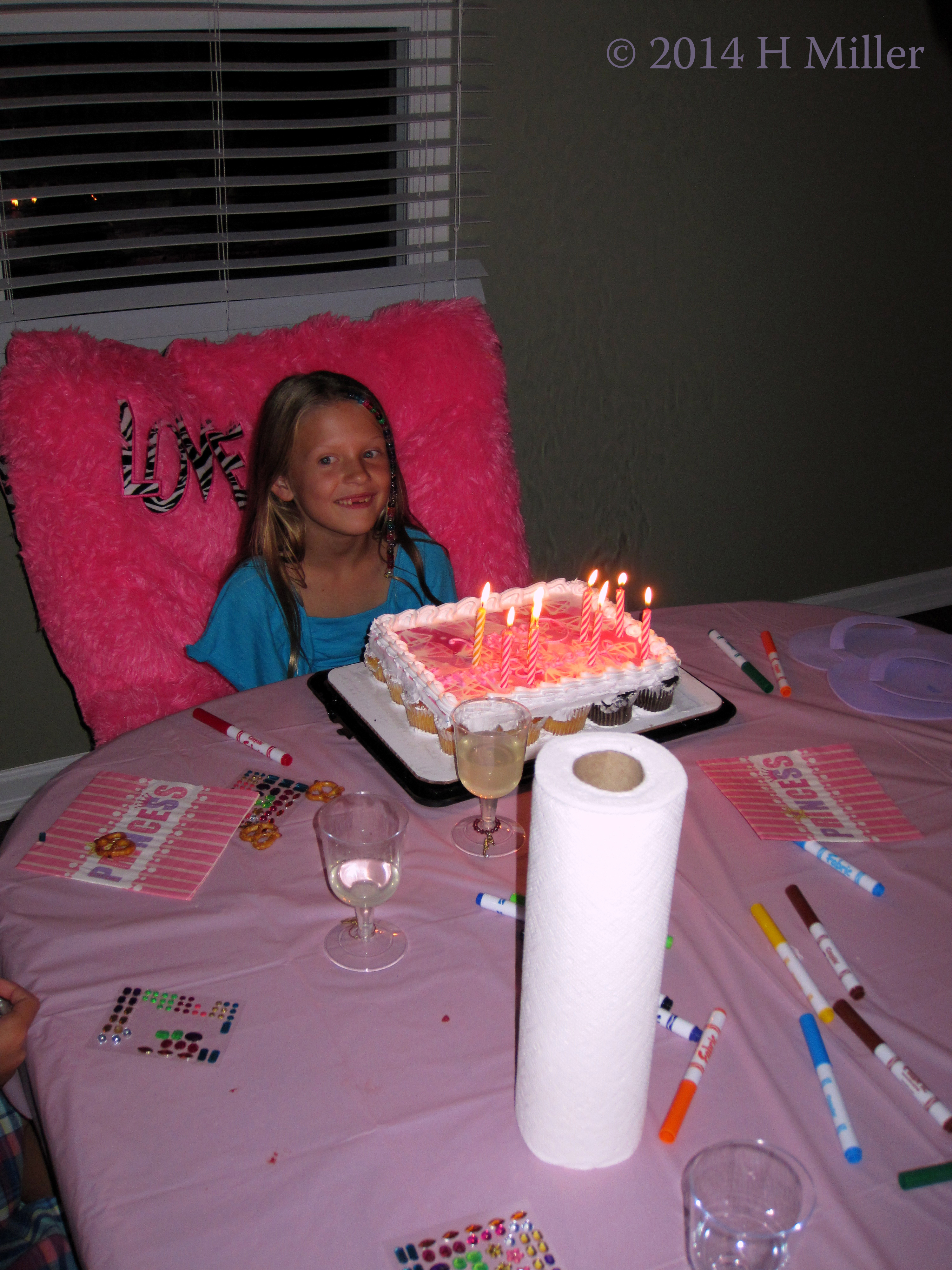 The Birthday Girl Ready For The Candles. The Birthday Girl Ready For The Candles.