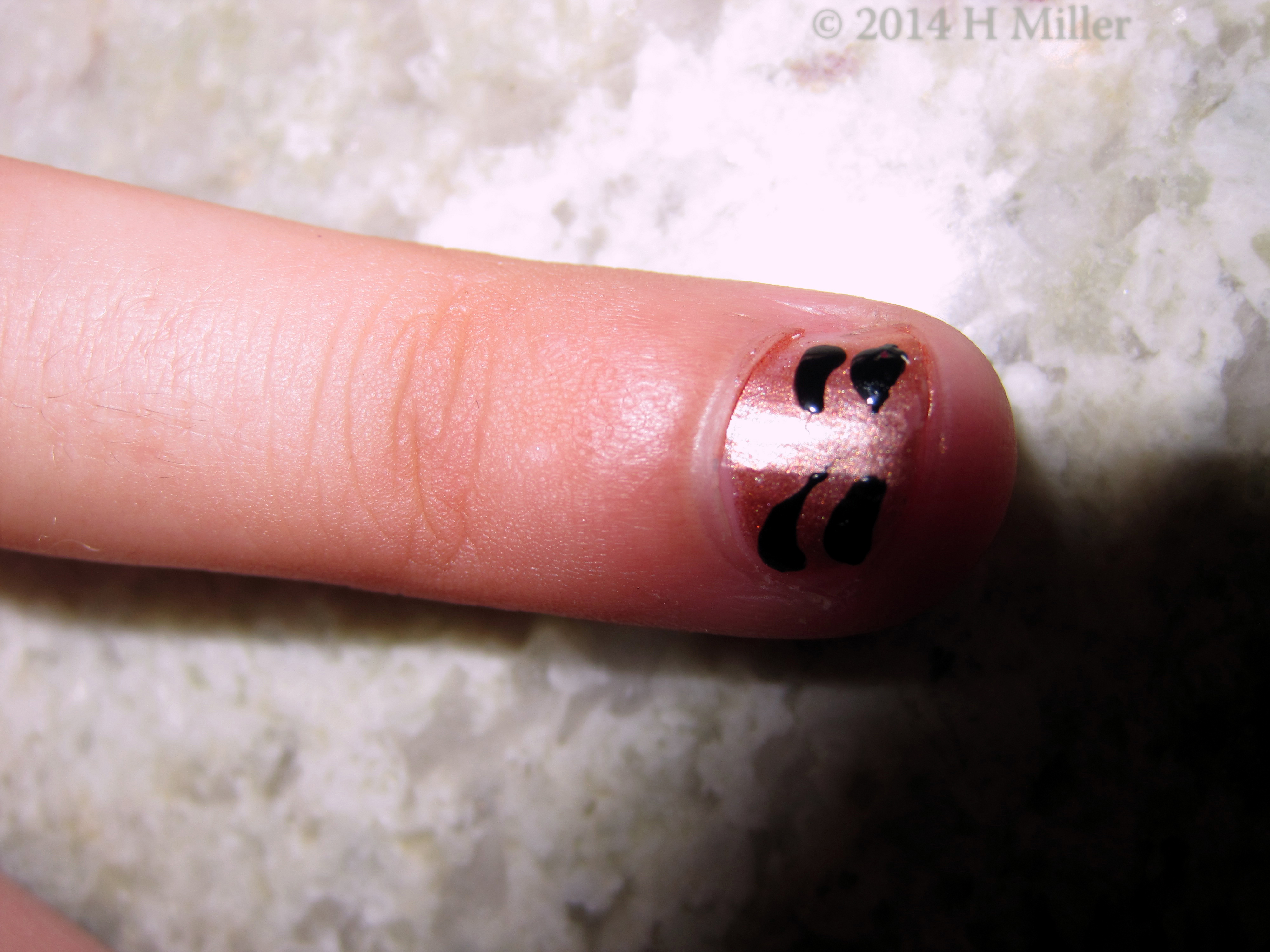 Tiger Stripes Mani Close Up. Tiger Stripes Mani Close Up.