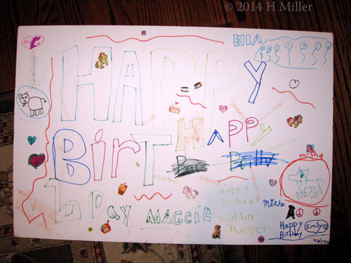 Caitlin's Spa Birthday Card From Her Friends.