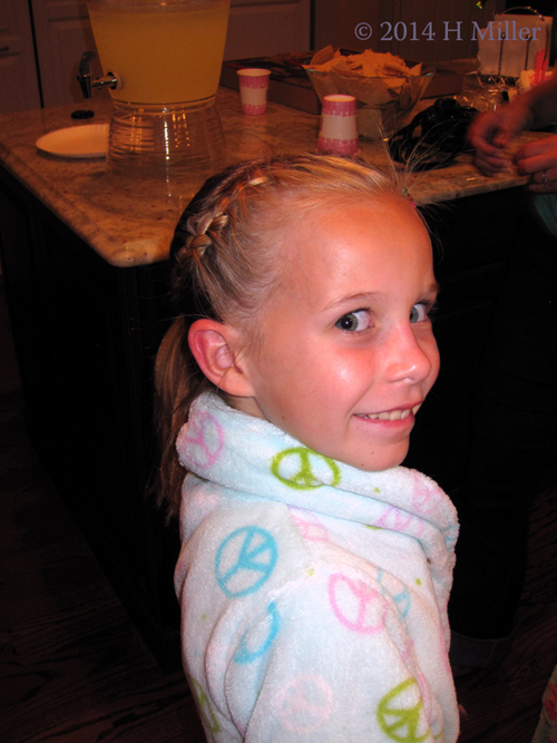 Girls Home Spa Hair Styling Braid, Ponytail, And Beads.