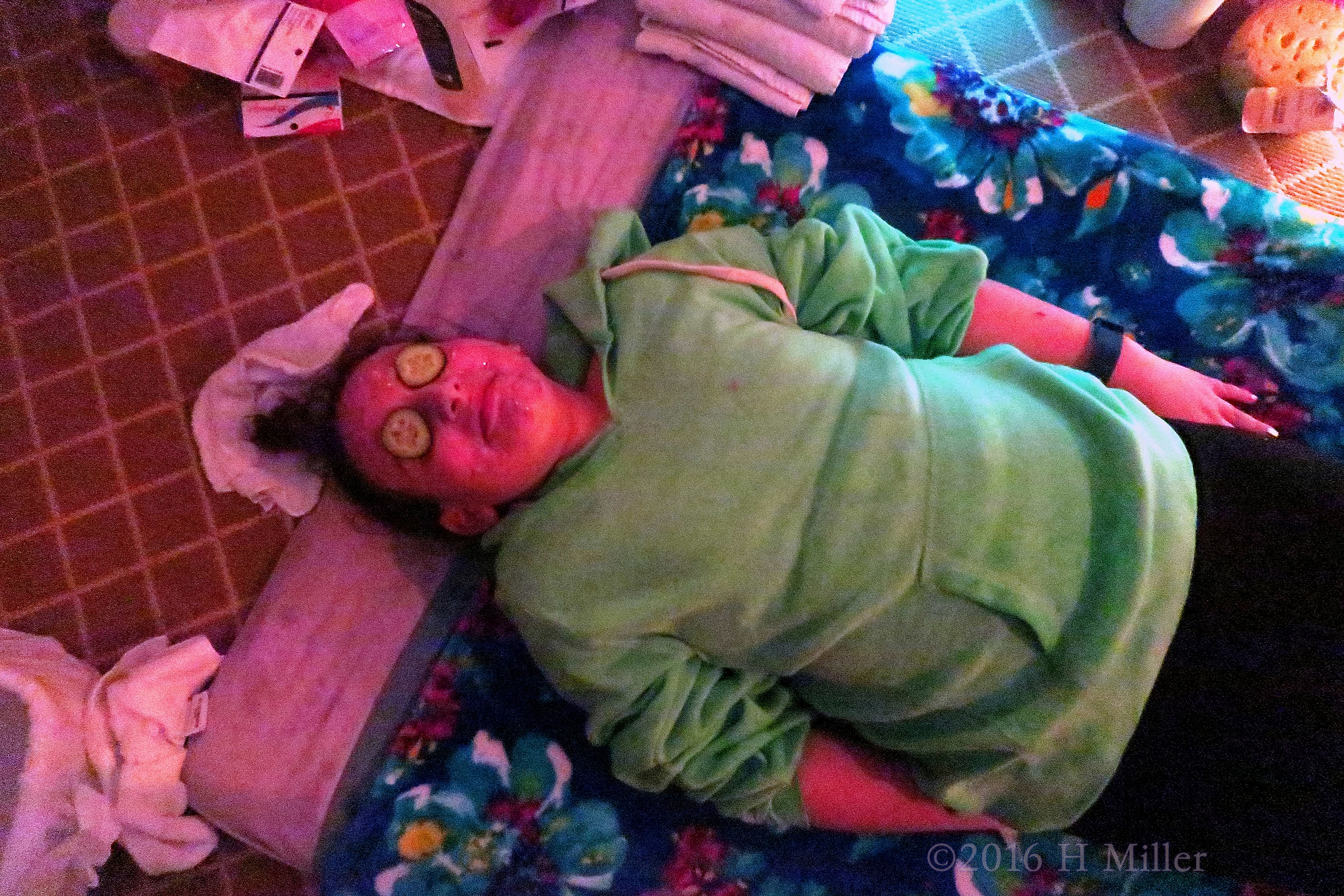 Relaxing During The Facial. Pic Without Flash. Relaxing During The Facial. Pic Without Flash.