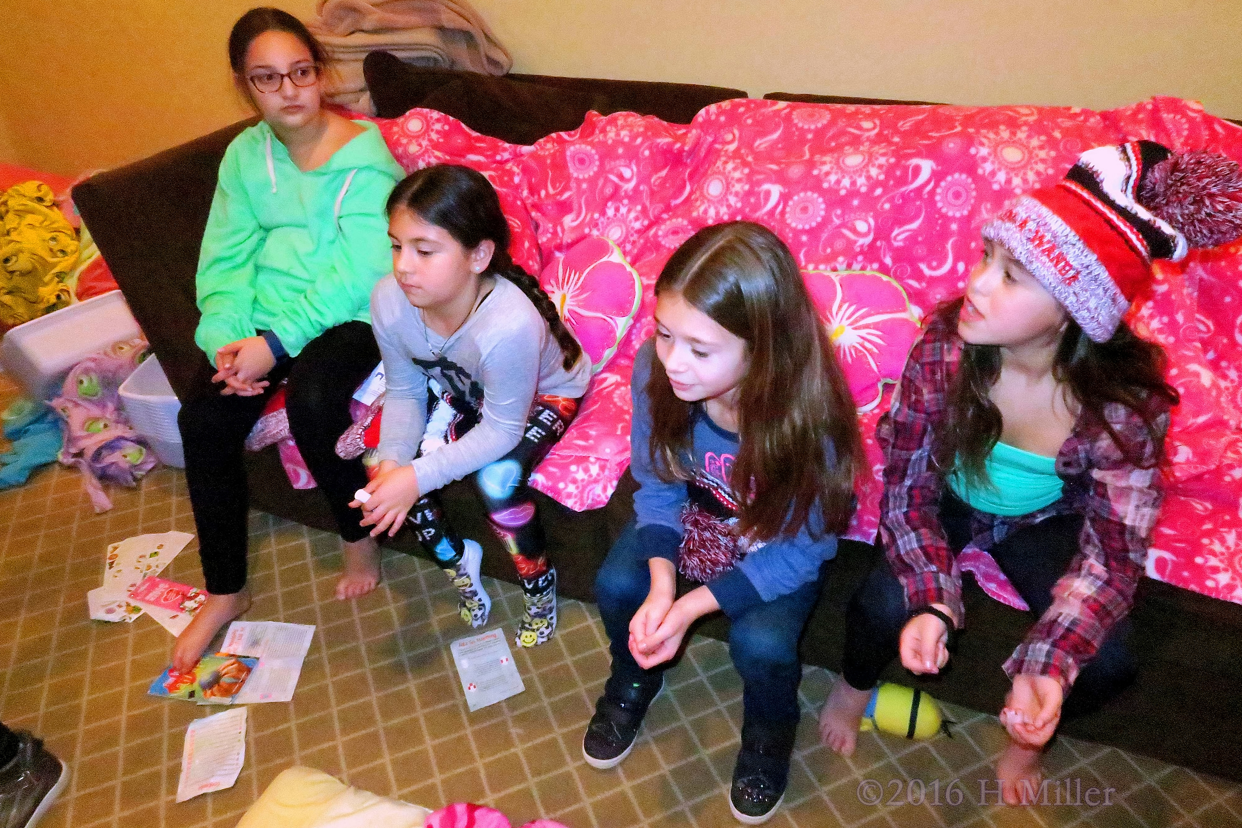 Watching Their Friends Get Facials And Pediatric Massages. Watching Their Friends Get Facials And Pediatric Massages.