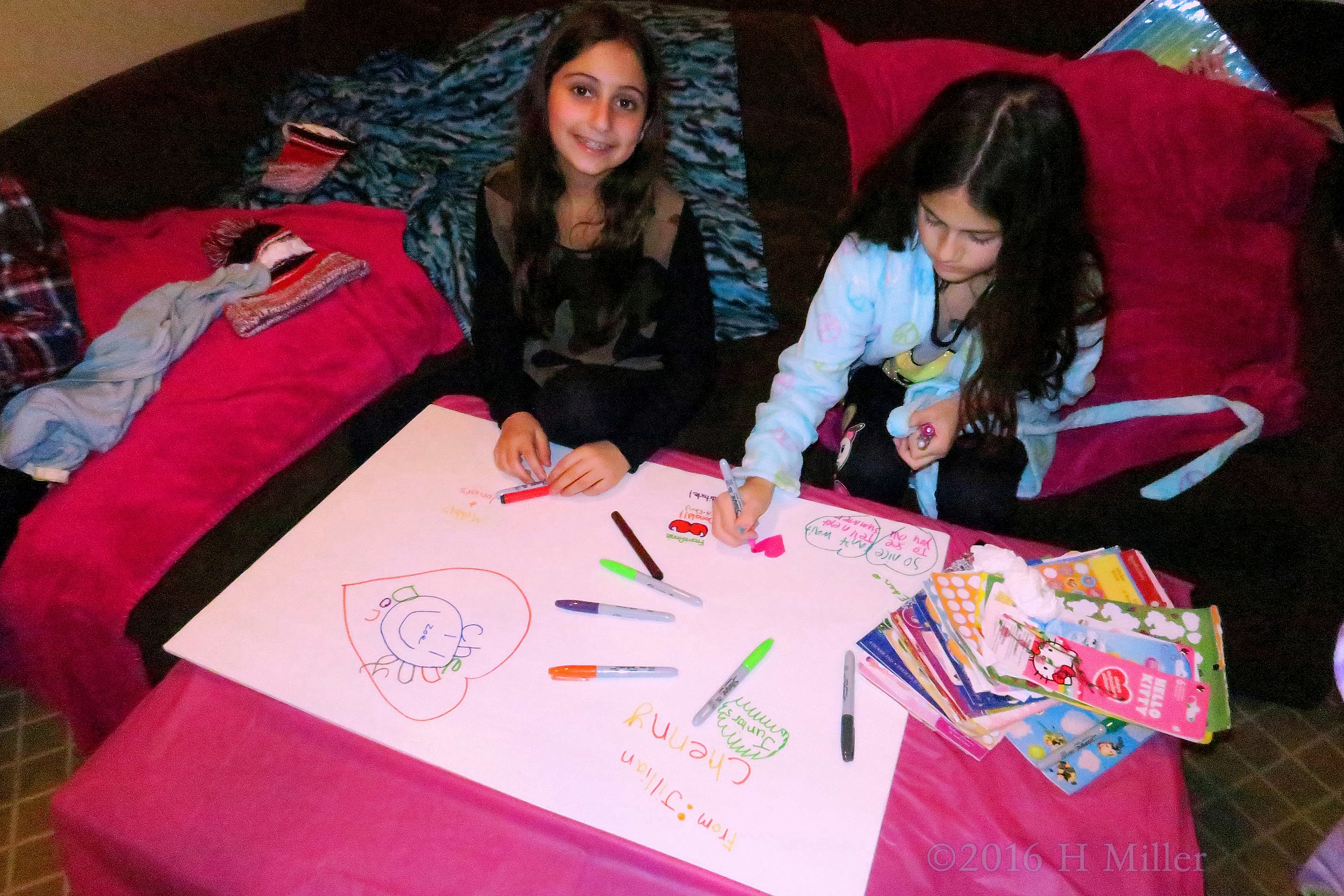 Writing Stuff On The Spa Party Card. Writing Stuff On The Spa Party Card.