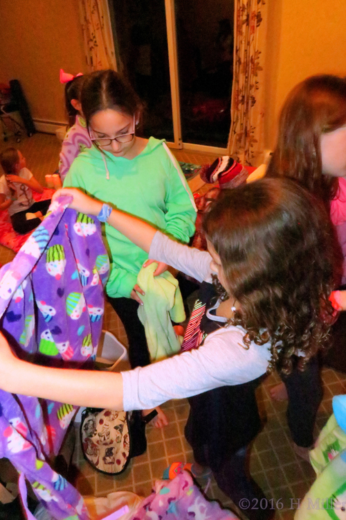 Finding A Spa Party Robe That She Likes. Finding A Spa Party Robe That She Likes.