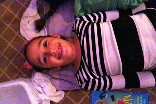 Smiling After her Kids Facial. Smiling After her Kids Facial.