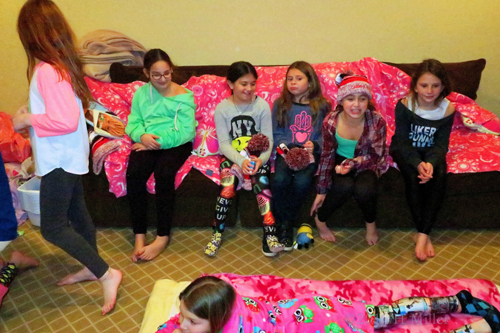 Spa Party Guests Hanging Out. Spa Party Guests Hanging Out.