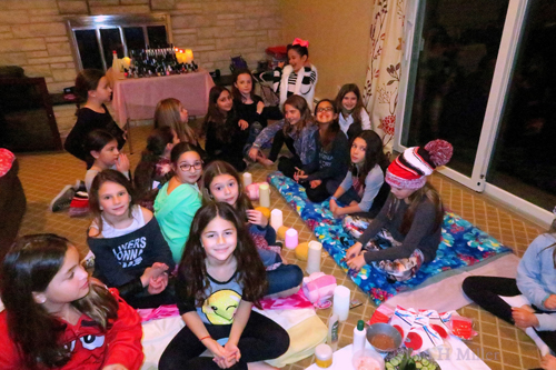 The Girls Chilling Before The Home Spa Party Begins The Girls Chilling Before The Home Spa Party Begins